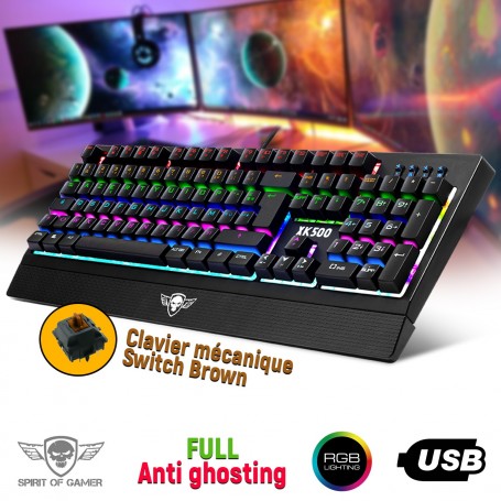 Souvenir Altaar Daarom Mechanical Keyboard K500 PRO Geest van Gamer - Backlit RGB - Switch  overwinning bruin