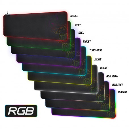 Tapis de souris RGB XXL gamer - Collection Led RGB - Univers Souris