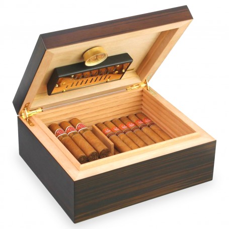 Boîte à cigares en bois avec humidificateur - Boite à Cigare
